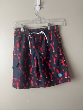 Boys Heat Swim Trunks with Red Lobster Print Size Medium